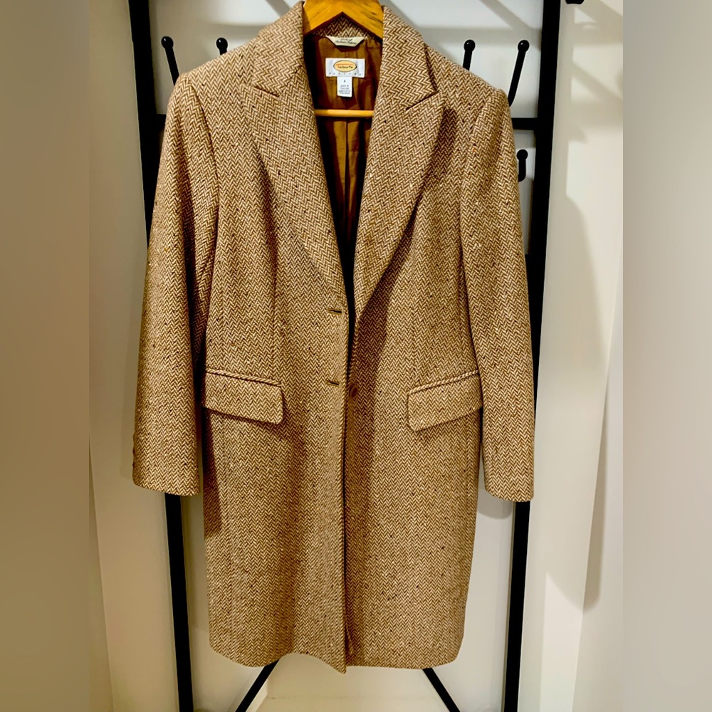 Talbots Fall tweed brown dress coat.